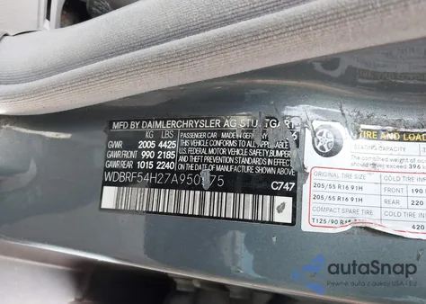 2007 Mercedes-Benz C 280 Luxury из США, поврежденный, VIN WDBRF54H27A950575